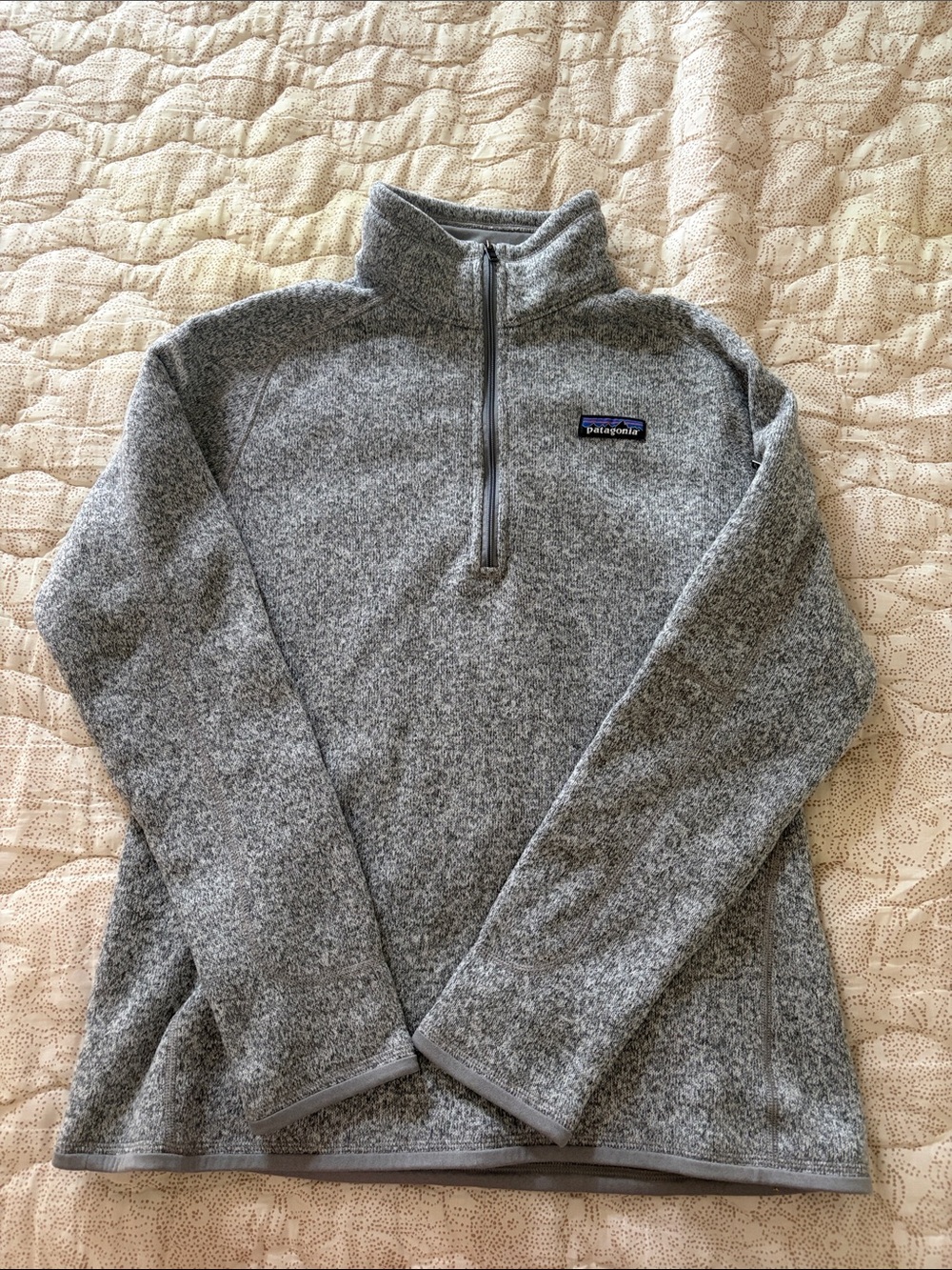 Patagonia Light Gray Half-Zip Fleece Pullover